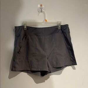 Gray Women's Active Shorts With Pockets
